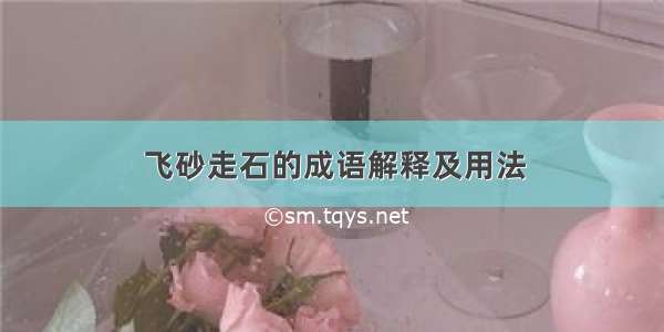 飞砂走石的成语解释及用法