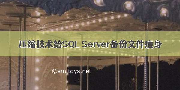 压缩技术给SQL Server备份文件瘦身
