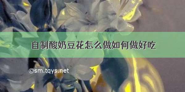 自制酸奶豆花怎么做如何做好吃