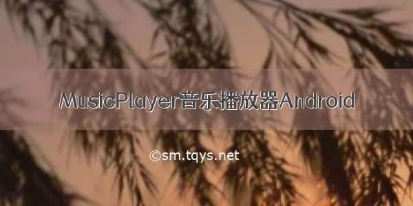 MusicPlayer音乐播放器Android