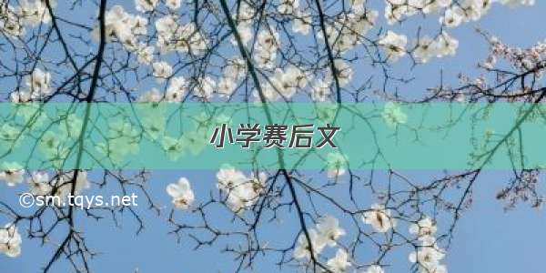 小学赛后文