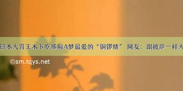 日本大胃王木下吃哆啦A梦最爱的“铜锣烧” 网友：跟披萨一样大