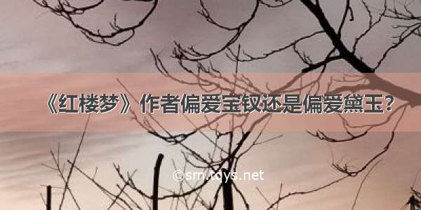 《红楼梦》作者偏爱宝钗还是偏爱黛玉？