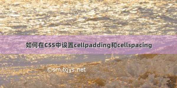 如何在CSS中设置cellpadding和cellspacing