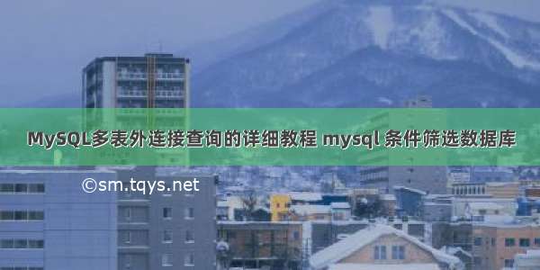 MySQL多表外连接查询的详细教程 mysql 条件筛选数据库