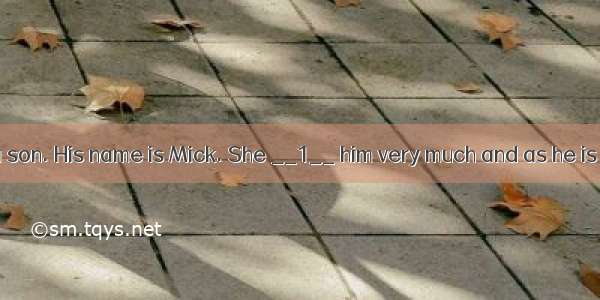 Mrs. Ball has a son. His name is Mick. She __1__ him very much and as he is not a 2  child