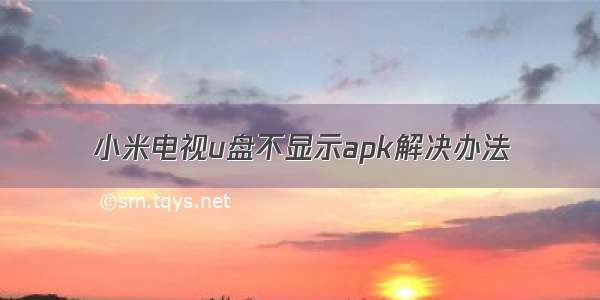 小米电视u盘不显示apk解决办法