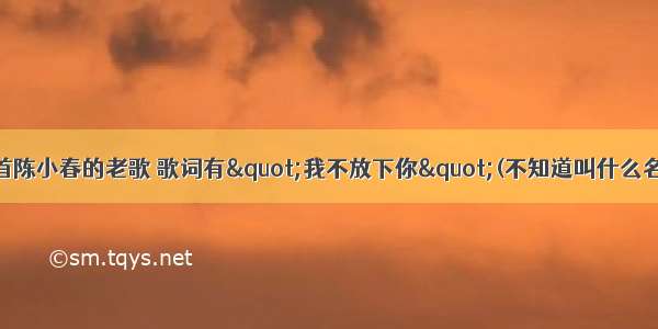 求一首陈小春的老歌 歌词有&quot;我不放下你&quot;(不知道叫什么名字?)