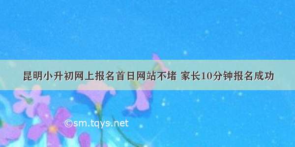 昆明小升初网上报名首日网站不堵 家长10分钟报名成功