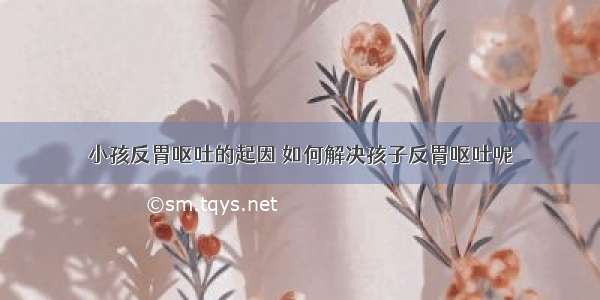 小孩反胃呕吐的起因 如何解决孩子反胃呕吐呢