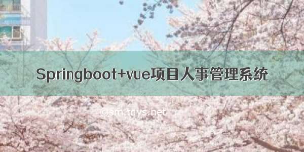 Springboot+vue项目人事管理系统