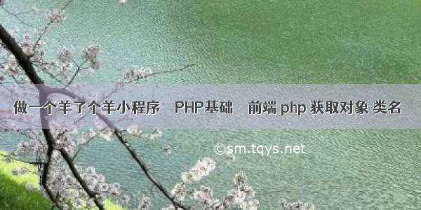 做一个羊了个羊小程序 – PHP基础 – 前端 php 获取对象 类名