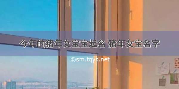 今年的猪年女宝宝起名 猪年女宝名字