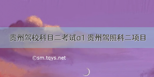 贵州驾校科目二考试a1 贵州驾照科二项目