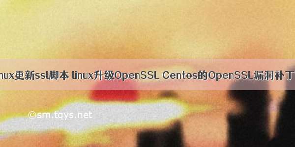 linux更新ssl脚本 linux升级OpenSSL Centos的OpenSSL漏洞补丁