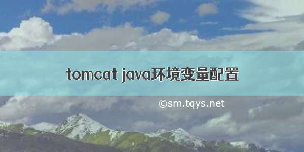 tomcat java环境变量配置