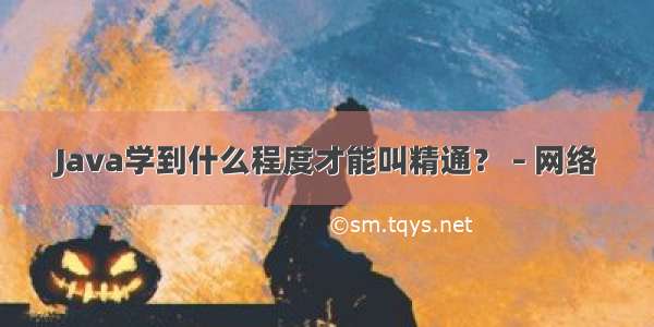 Java学到什么程度才能叫精通？ – 网络