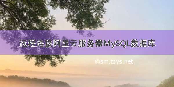 远程连接阿里云服务器MySQL数据库