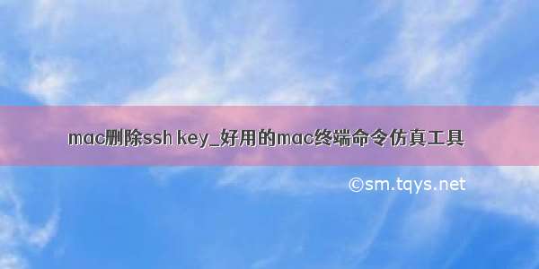 mac删除ssh key_好用的mac终端命令仿真工具