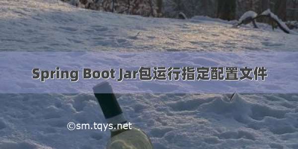 Spring Boot Jar包运行指定配置文件