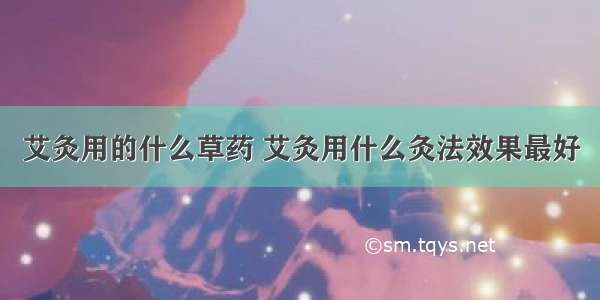 艾灸用的什么草药 艾灸用什么灸法效果最好