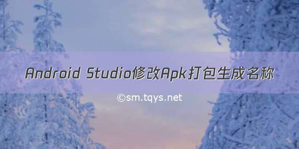 Android Studio修改Apk打包生成名称