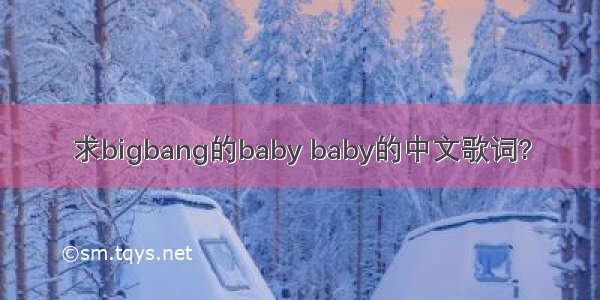 求bigbang的baby baby的中文歌词?