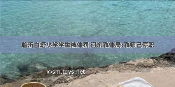 临沂白塔小学学生被体罚 河东教体局:教师已停职