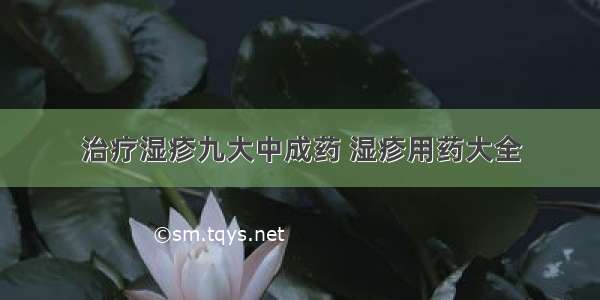 治疗湿疹九大中成药 湿疹用药大全