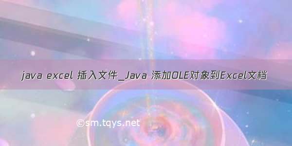 java excel 插入文件_Java 添加OLE对象到Excel文档