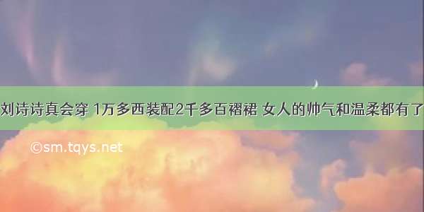 刘诗诗真会穿 1万多西装配2千多百褶裙 女人的帅气和温柔都有了