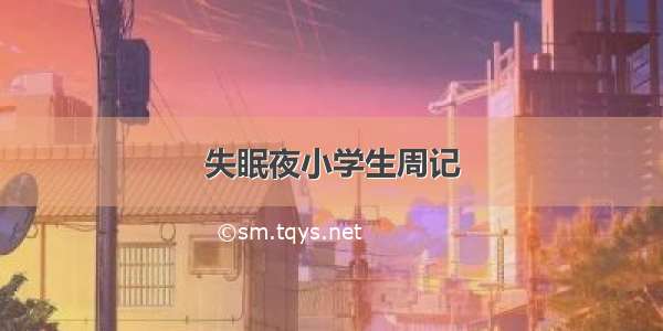 失眠夜小学生周记