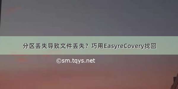 分区丢失导致文件丢失？巧用EasyreCovery找回