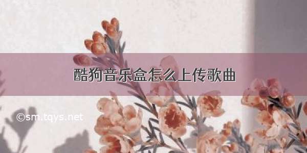 酷狗音乐盒怎么上传歌曲