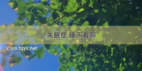 失眠症 睡不着啊