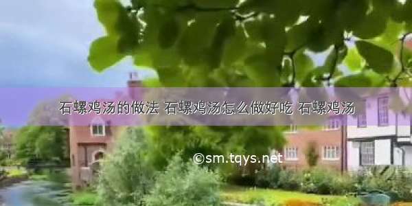 石螺鸡汤的做法 石螺鸡汤怎么做好吃 石螺鸡汤