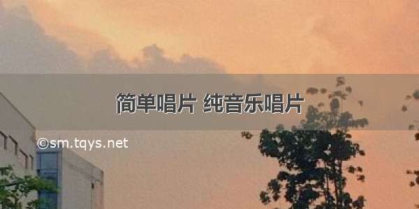 简单唱片 纯音乐唱片