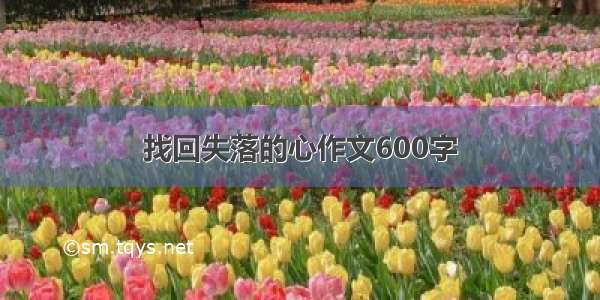 找回失落的心作文600字