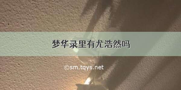 梦华录里有尤浩然吗