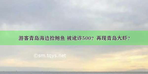 游客青岛海边捡鲍鱼 被讹诈500？再现青岛大虾？