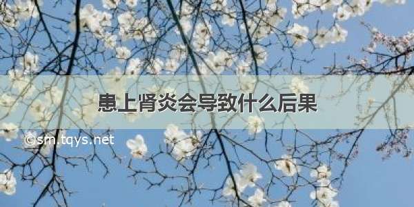 患上肾炎会导致什么后果