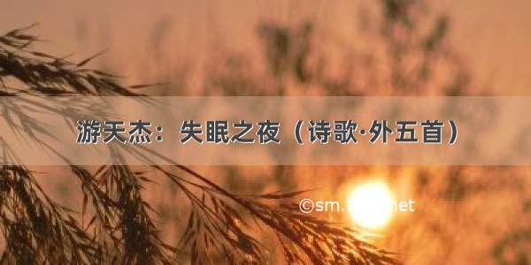 游天杰：失眠之夜（诗歌·外五首）