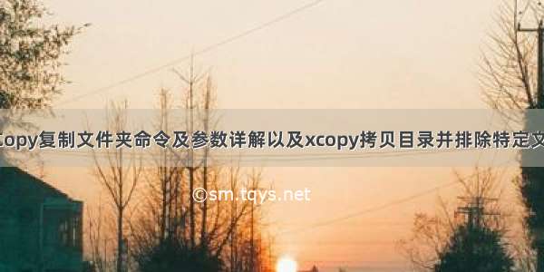 XCopy复制文件夹命令及参数详解以及xcopy拷贝目录并排除特定文件