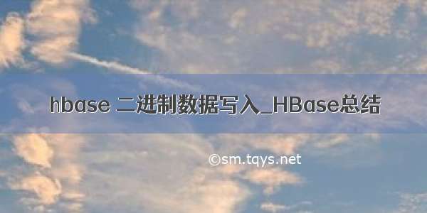 hbase 二进制数据写入_HBase总结