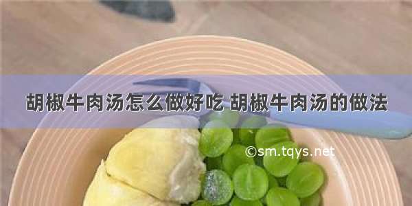 胡椒牛肉汤怎么做好吃 胡椒牛肉汤的做法