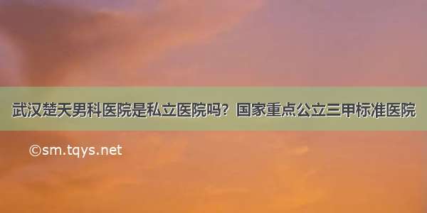 武汉楚天男科医院是私立医院吗？国家重点公立三甲标准医院