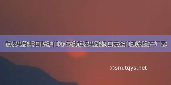 武汉电梯井口防护门@专供武汉电梯洞口安全门现货生产厂家