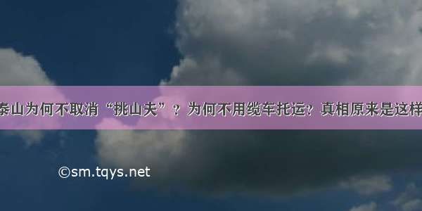 泰山为何不取消“挑山夫”？为何不用缆车托运？真相原来是这样！