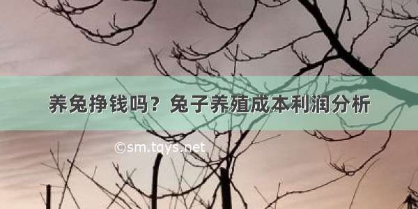 养兔挣钱吗？兔子养殖成本利润分析