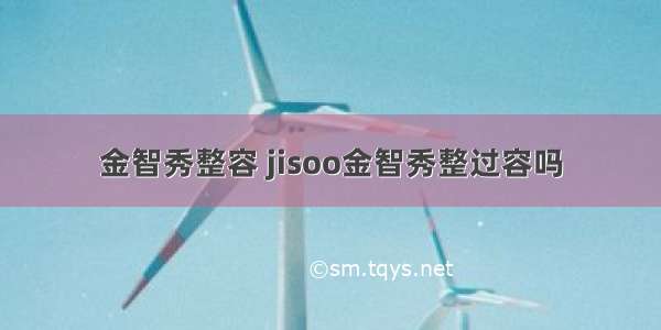 金智秀整容 jisoo金智秀整过容吗